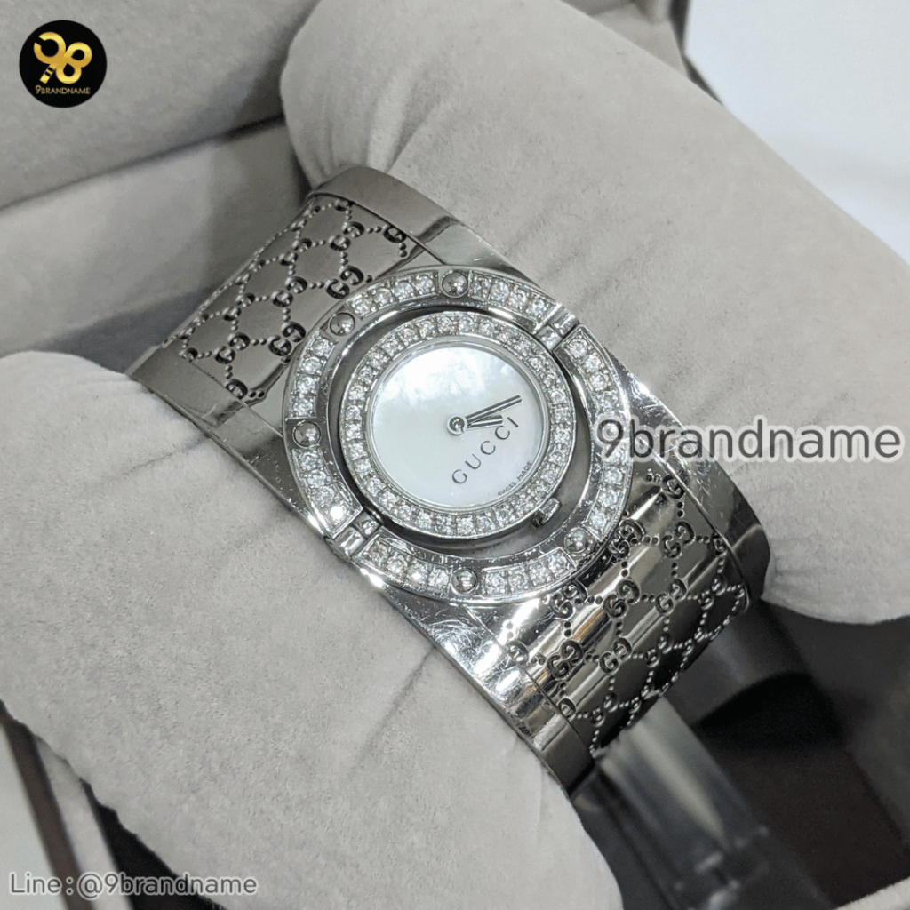 Gucci 112 Twirl 2 Row Diamons Ladies Watch มือสอง ก่อนสั่งซื้อทักแชทก่อนนะคะ