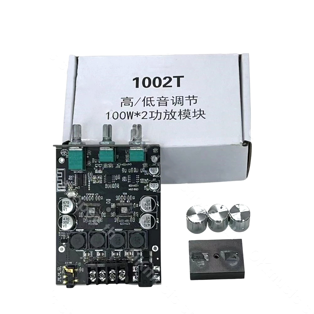 WUZHIAudio แอมป์จิ๋ว ZK 1002T 2*100W บลูทูธเสียงแหลมและเบสซับวูฟเฟอร์เครื่องขยายเสียงช่องเสียงสูงสเตอริโอเบส AMP