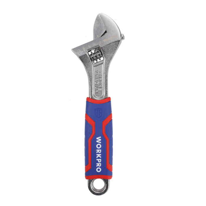 WORKPRO รุ่นWP272011 ประแจเลื่อน 8 นิ้ว ผลิตจากเหล็กกล้าโครมวาเนเดียมคุณภาพสูง - แข็งแรง ทนต่อการกระแทกและการกัดกร่อน