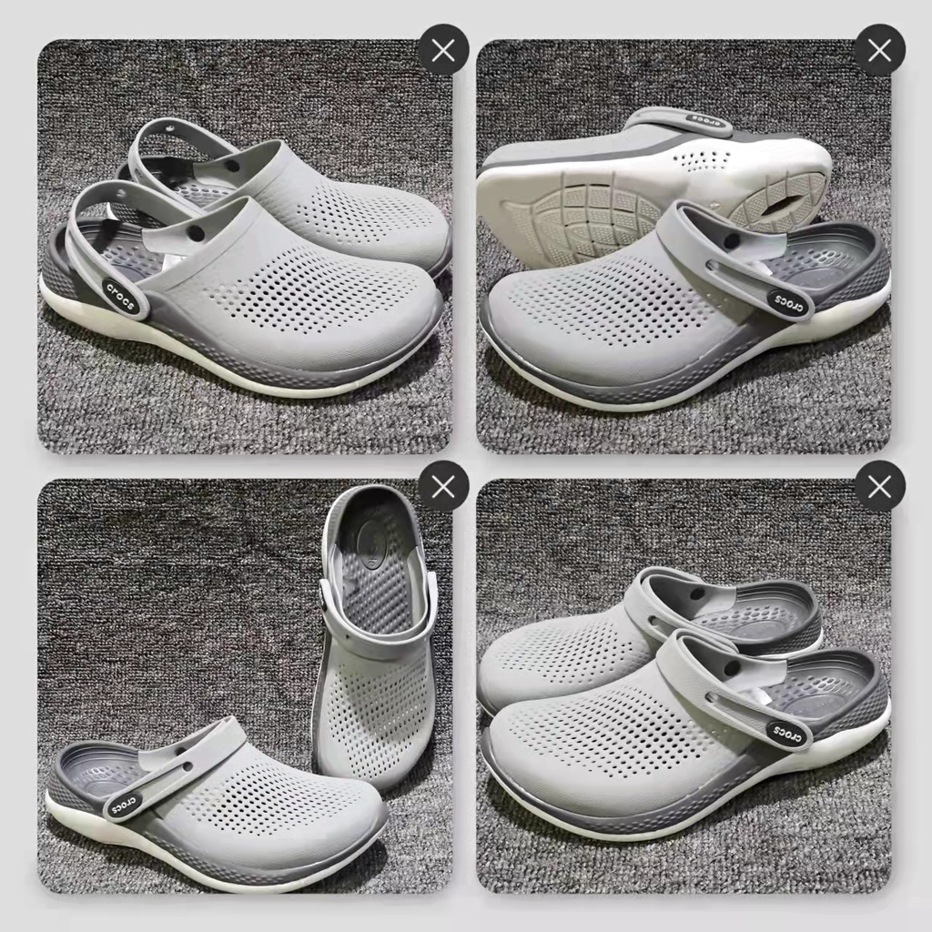 Crocs Literide 360 Clog รองเท้าผู้ชายรองเท้าแตะขี้เกียจลําลองรองเท้าแตะกลางแจ้ง / แจกถุงเท้าCrocs