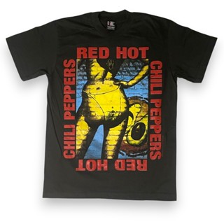 เสื้อวง Red Hot Chili Peppers สีดำฝอกเฟด สไตล์วินเทจ สกรีนหน…