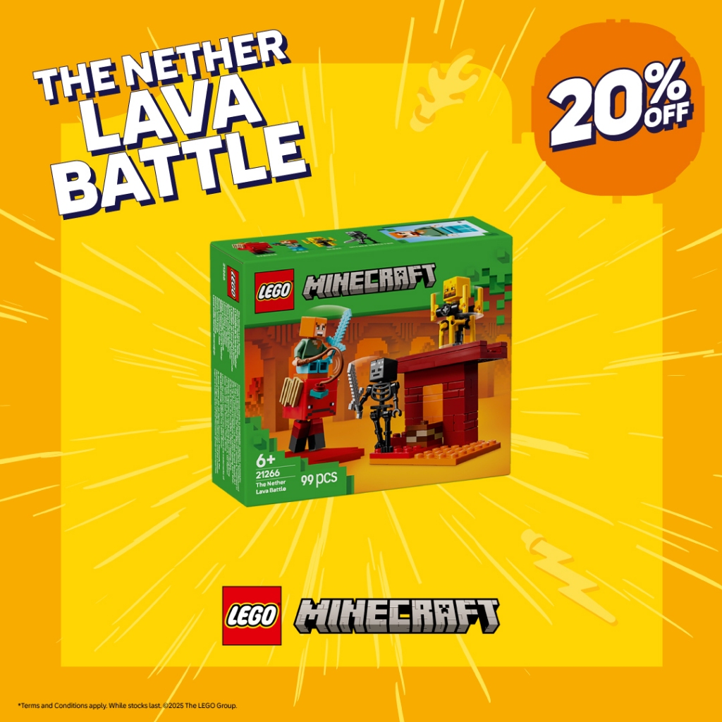 LEGO Minecraft 21266 The Nether Lava Battle (99 Pieces)