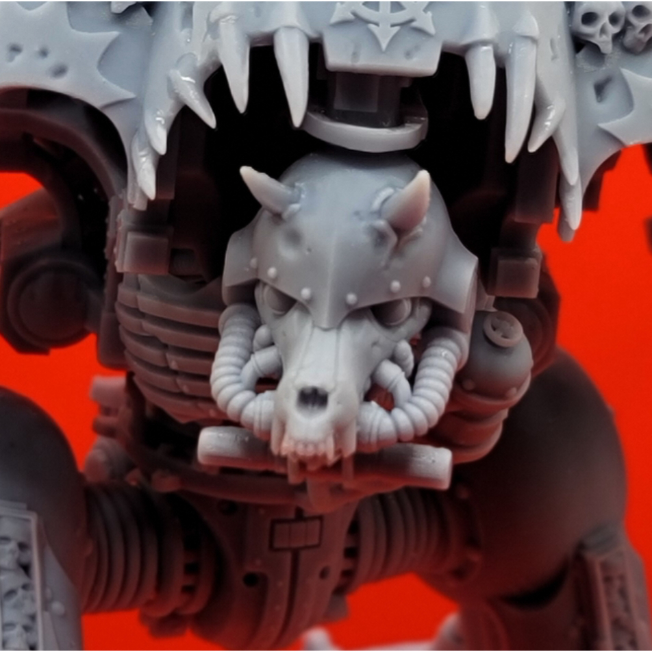 Wolf Space Knight Head Custom Design