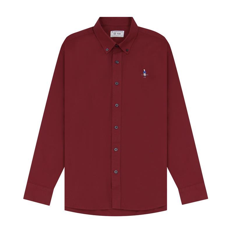 GIORDANO เสื้อเชิ้ตผู้ชาย Men's Slim Oxford Shirts 01044043