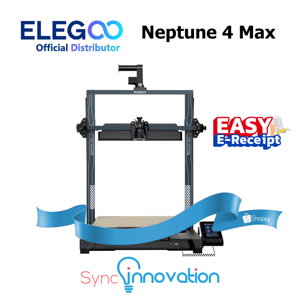 Elegoo Neptune 4 Max - เครื่องพิมพ์ 3 มิติ ขนาดใหญ่ พื้นที่พิมพ์ 40x40 cm