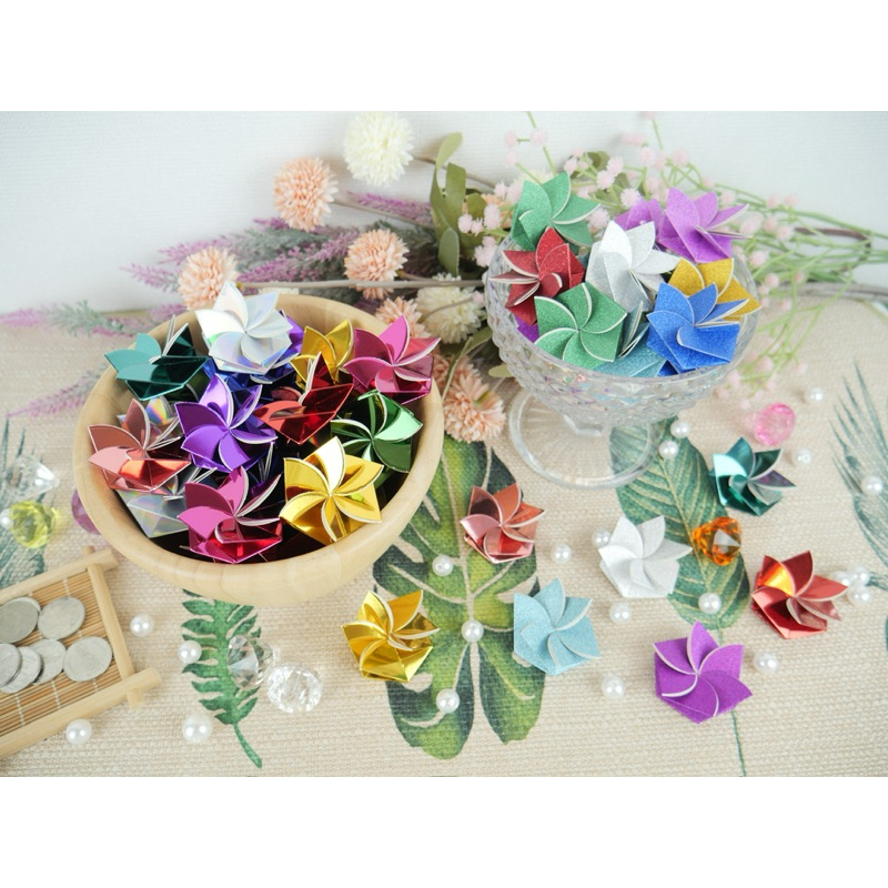 ดอกพุดกังหัน ชุดพับเหรียญโปรยทาน กล่องใส่เหรียญโปรยทาน กระดาษพับเหรียญโปรยทาน และรวมกล่องงานพิมพ์ - รูปที่ 3