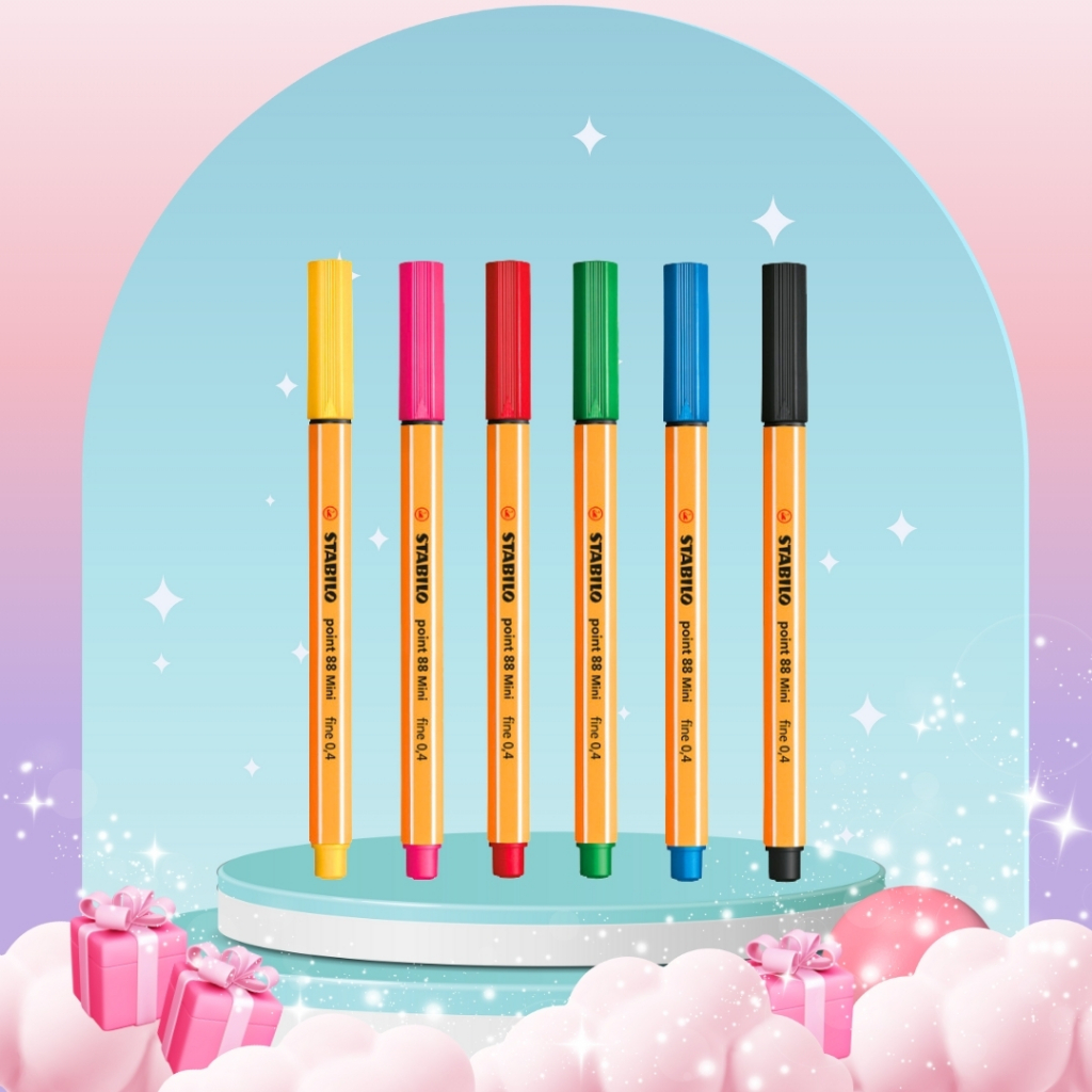 STABILO Point 88 Mini ปากกาสีหมึกน้ำ หัวเข็ม Fibre-Tip Pen จำนวน 1 ด้าม