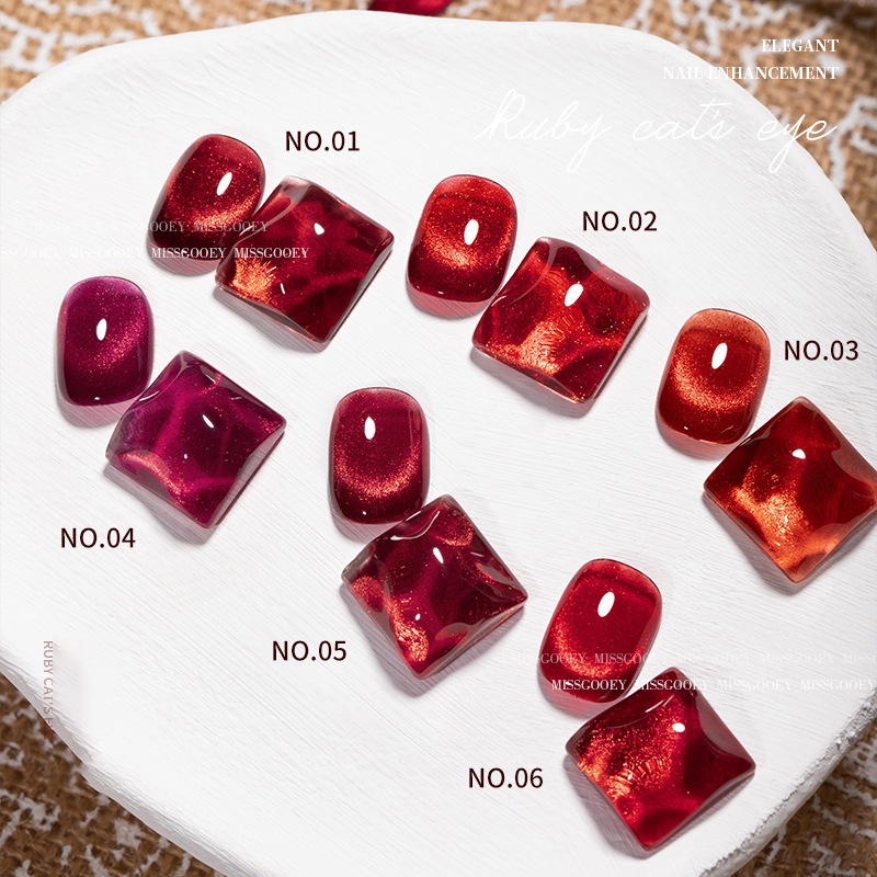 Nail.magic ทับทิม สีเจลทาเล็บแคทอาย ทับทิมปีใหม่ 8ml ยาทาเล็บสีเจล ผงแม่เหล็กละเอียด ราคา ถูกที่สุด ดีลบีเคเค แกลเลอรีภาพที่ 9