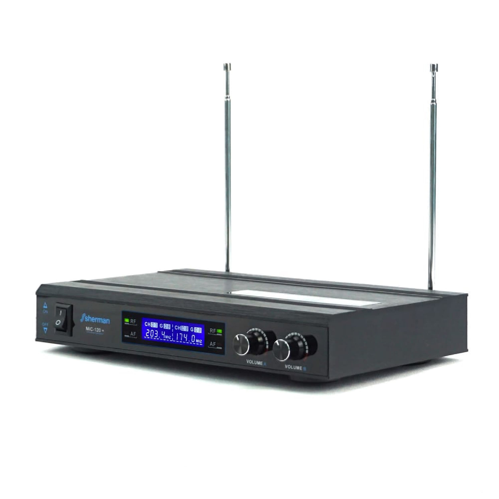 Sherman MIC-120+ Wireless Microphone Black ไมโครโฟนไร้สาย (แบบคู่)