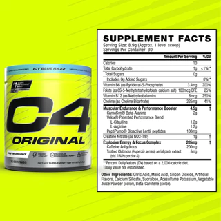 Cellucor​ C4 ORIGINAL Pre-workout - 30 servings, 50 servings, C4, Pre-workout, พรีเวิร์คเอ้าท์