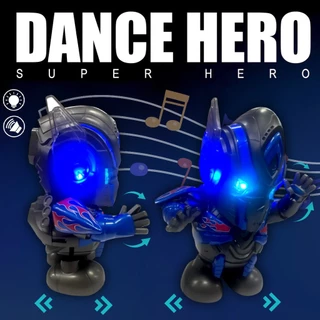 ตัวเต้นฮีโร่ มีเสียง มีไฟ Dance Hero ตุ๊กตาหุ่นยนต์เต้นได้ ใส่ถ่าน ฮีโร่เต้นได้ ของเล่นสำหรับเด็ก