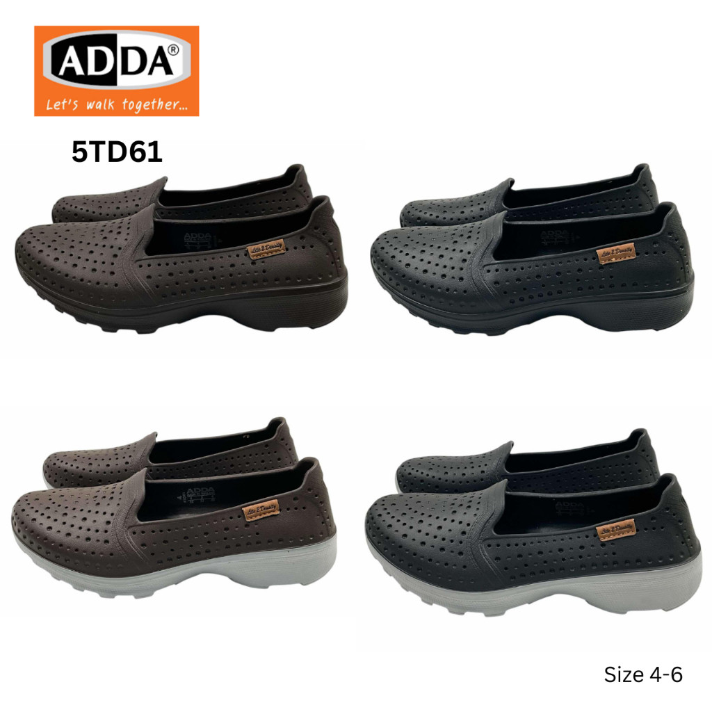ตัวแทนจำหน่าย ADDA รองเท้าคัทชูยางผู้หญิง รุ่น 5TD61 Size 4-6