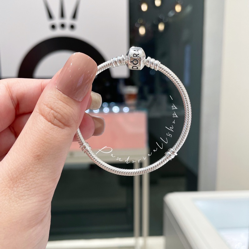 (ของแท้100%)Pandora​ Silver​ Bracelets​ ข้อมือบาเรล