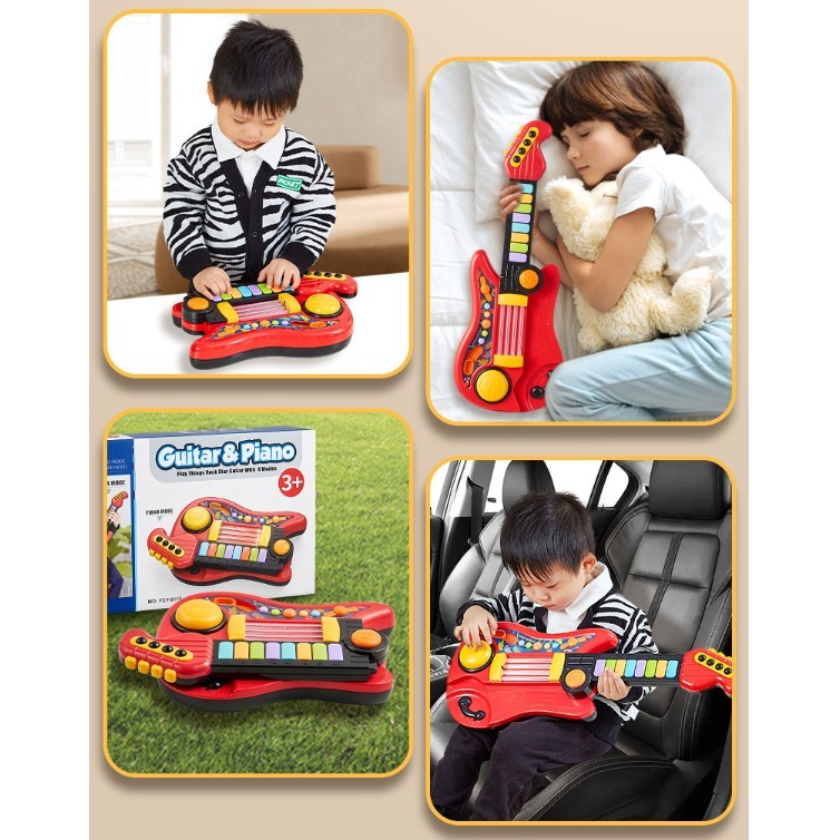 กีตาร์เปียโนไฟฟ้า 2in1 พับได้สำหรับเด็ก รูปที่ 7