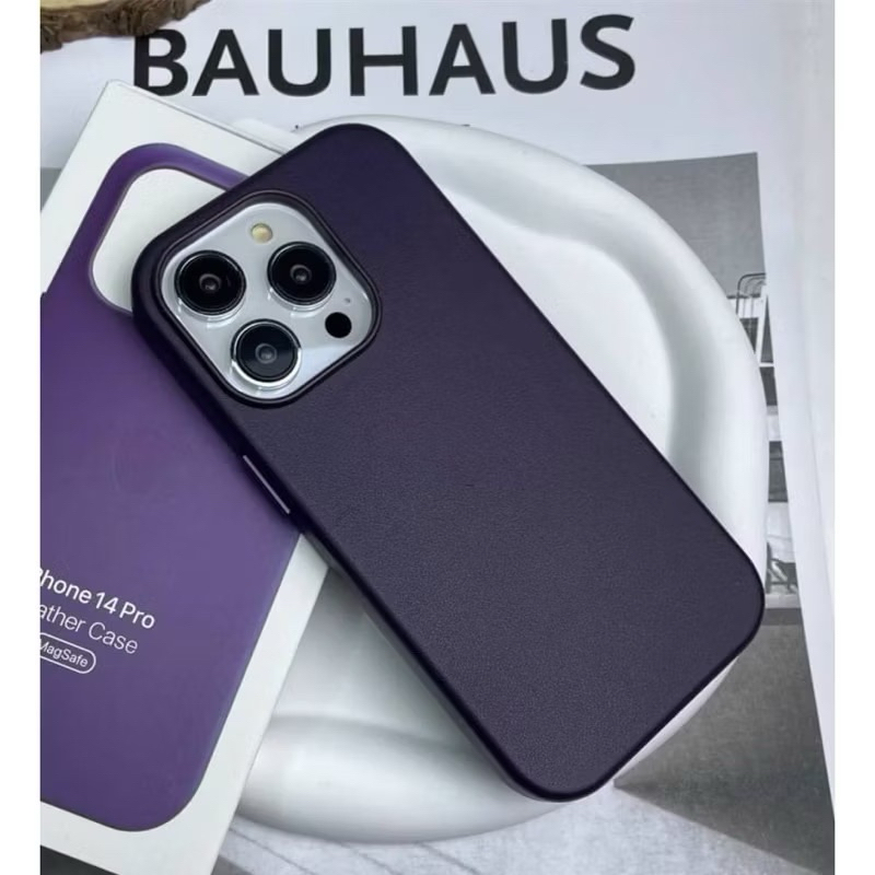 M25หนังแท้ เคสกันกระแทก Leather วางชาร์จได้ MS CASE FOR IPHONE 12 13 14 15 PRO MAX PLUS i16 16pro 16promax - รูปที่ 3