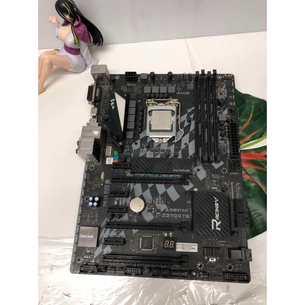 MAINBOARD 1151 BIOSTAR RACING Z270 GT6 ไม่มีฝาหลัง ใช้งานปกติ ประกันร้าน มีตำหนิ