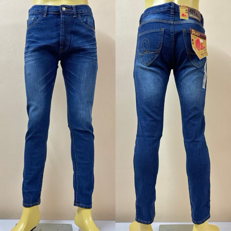กางเกงยีนส์ขาเดฟ ผู้ชาย (ผ้ายืด) 3สี น้ำเงิน/มิดไนท์/พื้นดำ มีไซส์จัมโบ้ 28-44 - รูปที่ 5