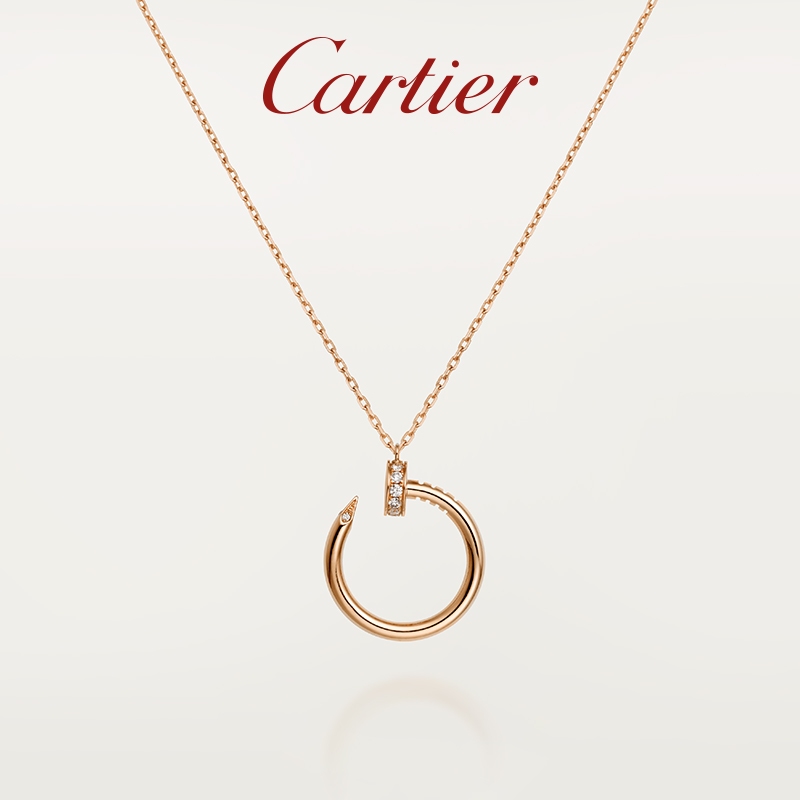 Cartier Juste un Clou nail rose gold white gold diamond necklace [gift]