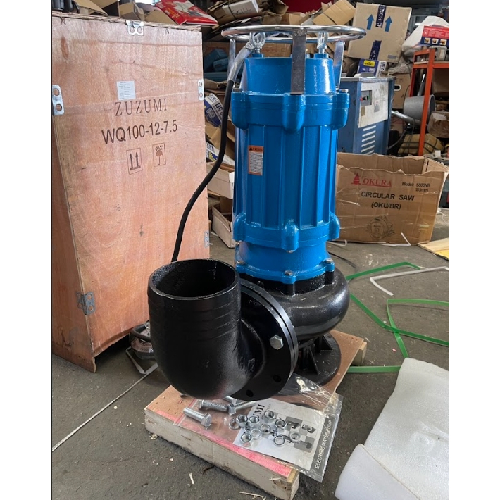 ZUZUMI WQ100-12-7.5 ปั๊มแช่ดูดโคลน 6" 7.5KW/380V H.12m 100m3/h