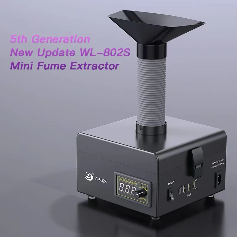 WL-802S บัดกรีควัน Absorber Remover กรองป้องกันโช้คอัพเครื่องกรองอากาศ DIY ทำงานพัดลมสำหรับอุปกรณ์ช่างเชื่อม