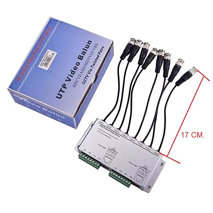 บาลัน กล้องวงจรปิด 8 ช่อง Balun Passive Box 8 Channel  รองรับความละเอียด 5M
