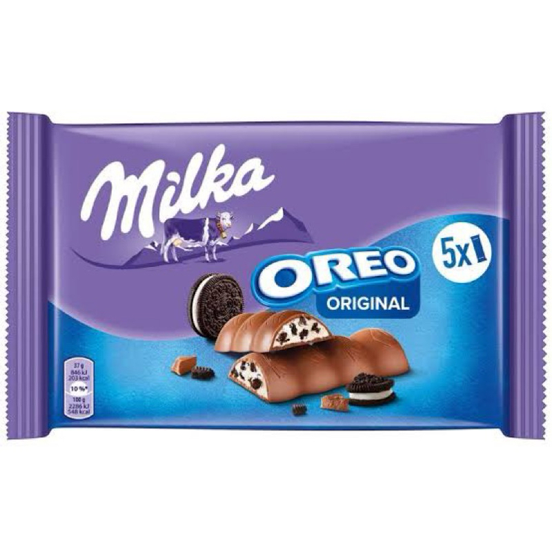 MIlka Oreo Original นํ้าหนัก 185 กรัม 1 แพ็ค มี 5 บาร์(5X37g) จากเยอรมัน