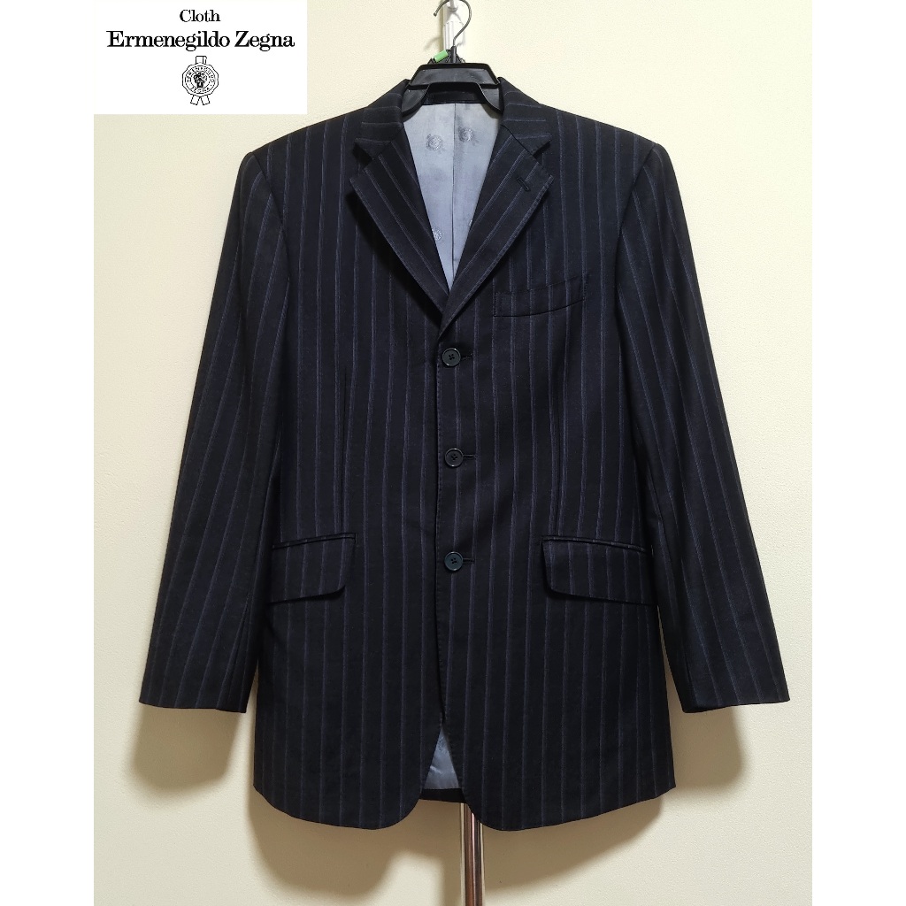 Ermenegildo Zegna เสื้อสูท สีกรมดำ อก 40 นิ้ว มือสอง