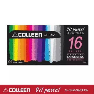 COLLEEN Oil Pastel premium quality สีชอล์ค คอลลีน คุณภาพสูง จัมโบ้ 12, 16, 25, 36 colors แถมสมุดระบายสีเสริมทักษะเด็ก