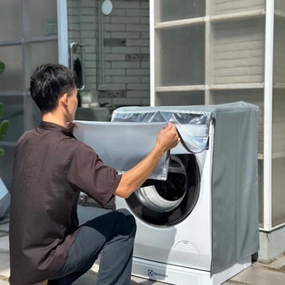 ผ้าคลุมเครื่องซักผ้า ฝาหน้า หน้าใส กันUV กันน้ำ 100%(คลุมทุกด้าน ป้องกันสิ่งสกปรก) วัสดุPVC 0.7 สามารถใส่ได้ทุกยี่ห้อ