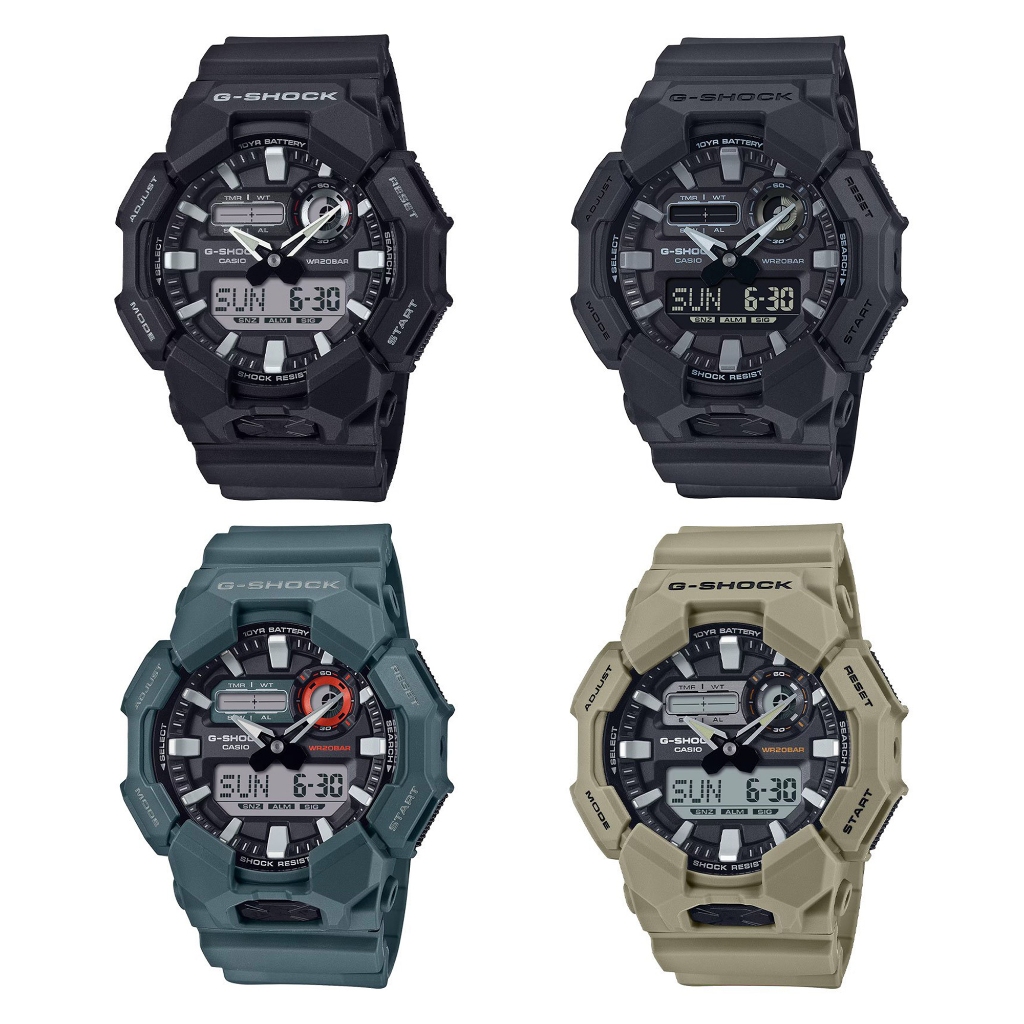 Casio G-Shock นาฬิกาข้อมือผู้ชาย สายเรซิน รุ่น GA-010( GA-010-1A, GA-010-2A,GA-010-5A)