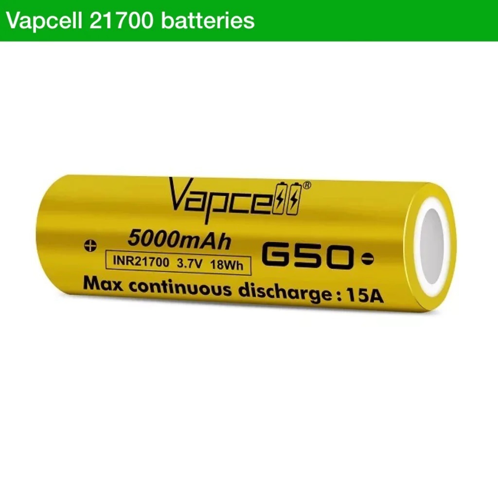 Battery Vapcell G50 21700 5000mah 3.7V 15A