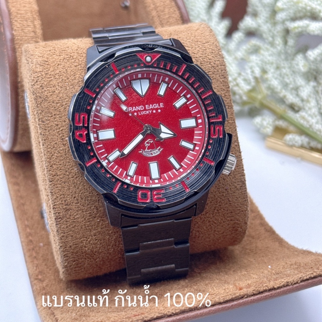 Grand Eagle นาฬิกาผู้ชาย สายสแตนเลท   ของแท้ กันน้ำ100%