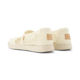 TOMS รองเท้าลำลองผู้หญิง สลิปออน รุ่น Alpargata Plus Natural Moroccan Crochet (CG) รองเท้าลิขสิทธิ์แท้