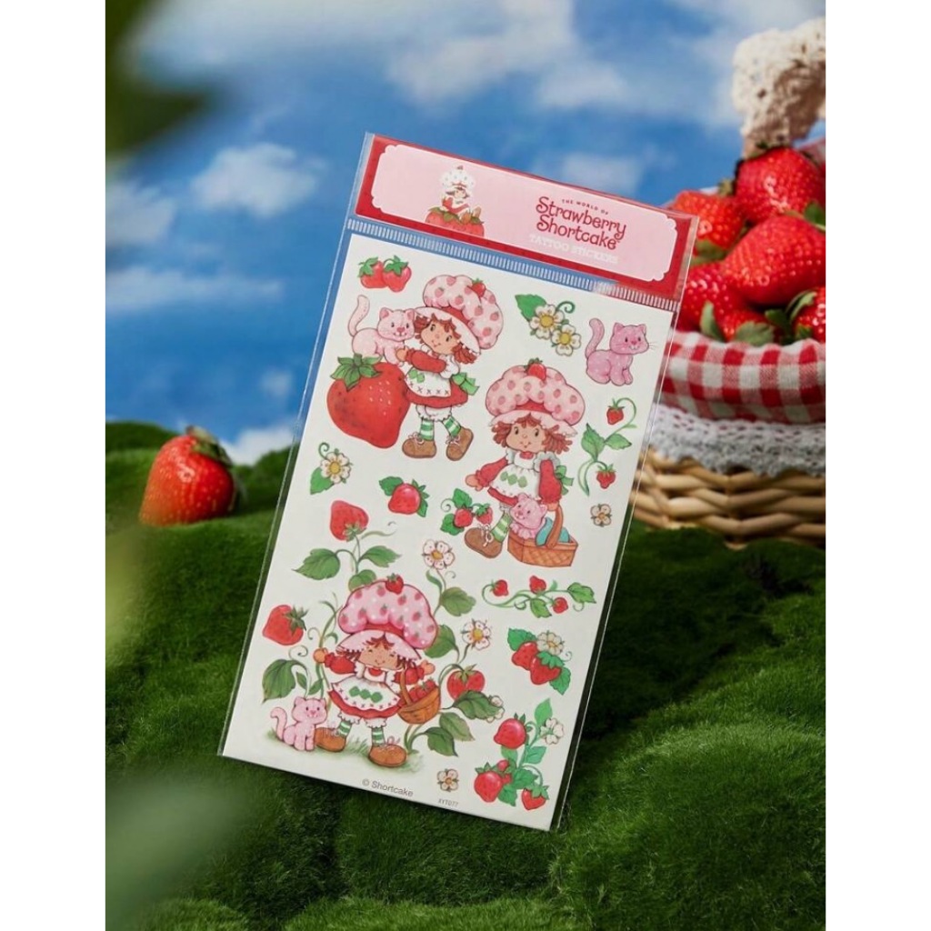 (พร้อมส่ง🍓) Strawberry Shortcake Tattoo แทคทู สติ๊กเกอร์