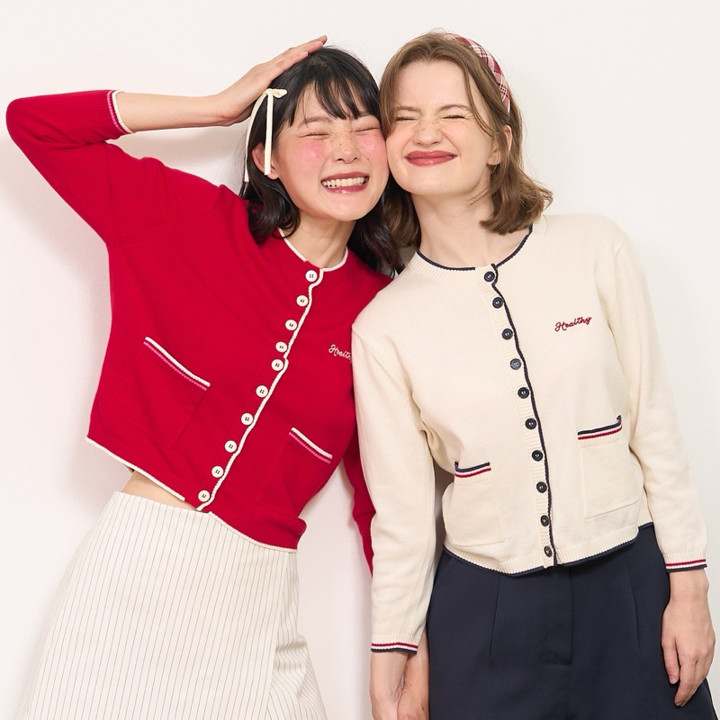 Healthy Planet Club-เสื้อคาร์ดิแกนนิตติ้ง Healthy cardigan organic cotton