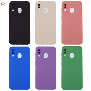 เคส สำหรับ Samsung Galaxy A20 A30 เคสซิลิโคนนิ่ม กันกล้อง TPU สีพื้น