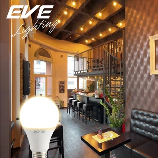 EVE (แพ็ค 10 หลอด) หลอดแอลอีดี A60 - A65 ขนาด 5 ถึง 13 วัตต์ แสงเหลือง วอร์มไวท์ 3000K ขั้วหลอด E27