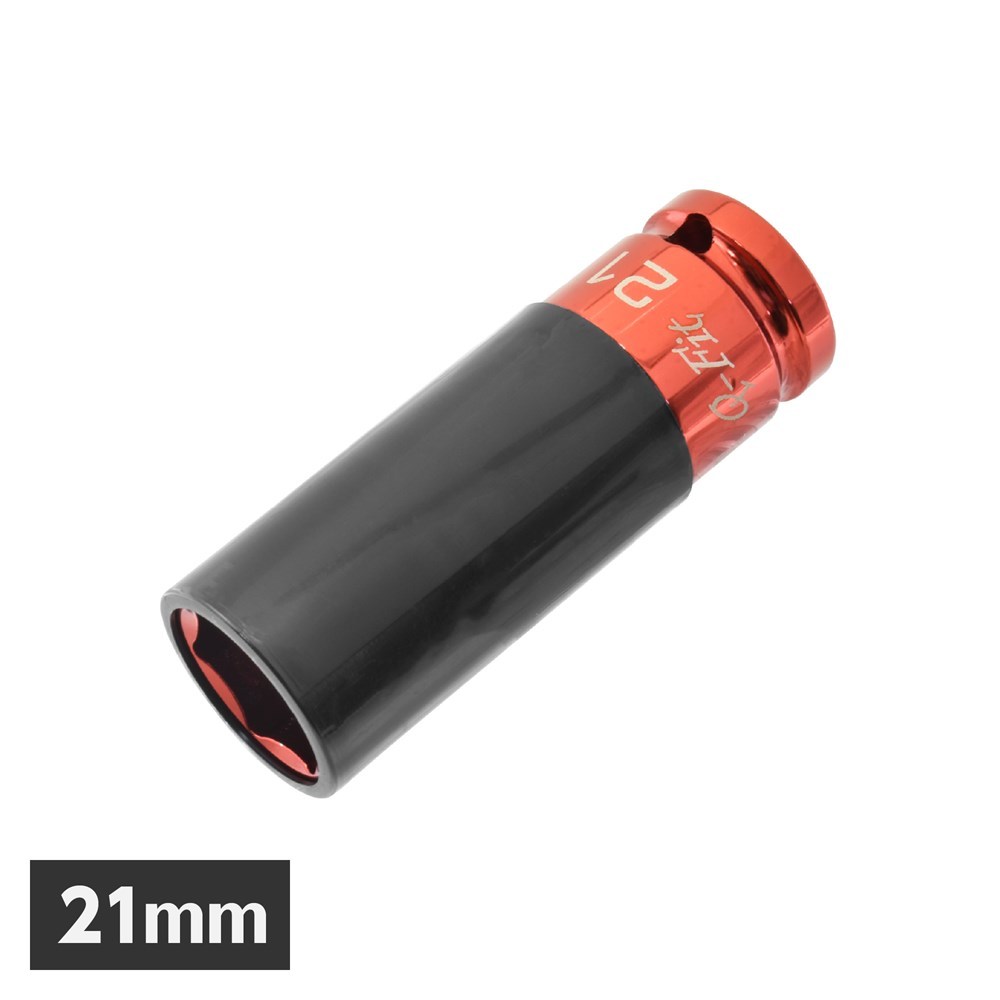 บ๊อกซ์ถอดล้อ 1/2DR Q-FIT 21 มม. ช่องเสียบ Q-fit (สวมเร็ว)( 1/2Dr Q-Fit Whell Nut Impact Socket 2