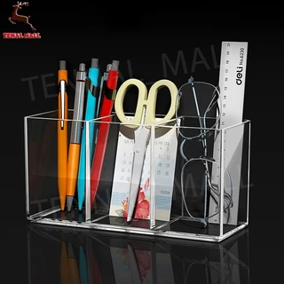 Make Up Organizer แปรงแต่งหน้าพลาสติกหม้อเก็บอะคริลิคสําหรับผู้ถือเครื่องสําอางโต๊ะเครื่องสําอางค์คอนเทนเนอร์