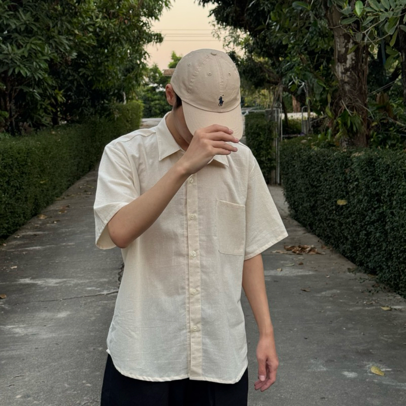 lamoonta เสื้อผู้ชาย เสื้อเชิ้ตผู้ชาย เสื้อเชิ้ตผ้าฝ้ายผู้ชาย เสื้อเชิ้ตผู้ชายแขนสั้น