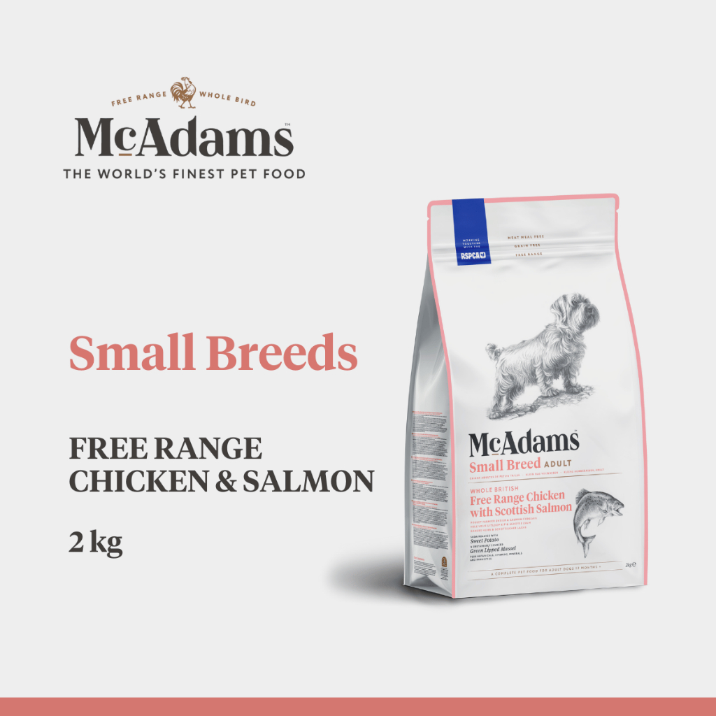 McAdams Small Breeds Chicken & Salmon 2 kg แมคอดัมส์ สูตรไก่และแซลมอน สำหรับสุนัขสายพันธุ์เล็ก