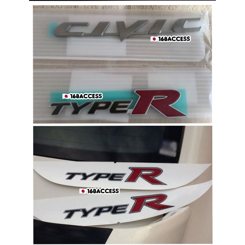 ชุดโลโก้พร้อมสติ๊กเกอร์รอบคัน Honda Civic Type R Japan Spec. Made In Japan ของแท้ญี่ปุ่น
