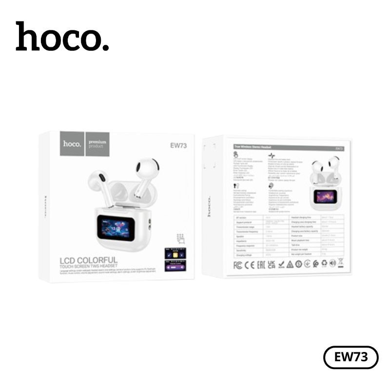 หูฟังบลูทูธไร้สาย HOCO EW73 TWS True BT 5.4 หูฟังหน้าจอสัมผัส LED พร้อมไมโครโฟนในตัว