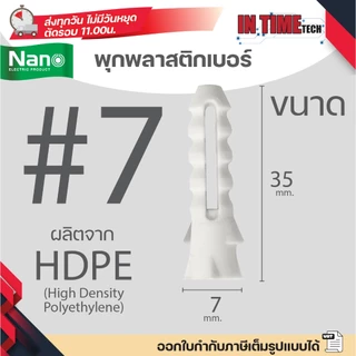 (แบ่งขาย) NANO พุกพลาสติก เบอร์ 7 พลุ๊กพลาสติก พลุ๊ก นาโน PLUG#7