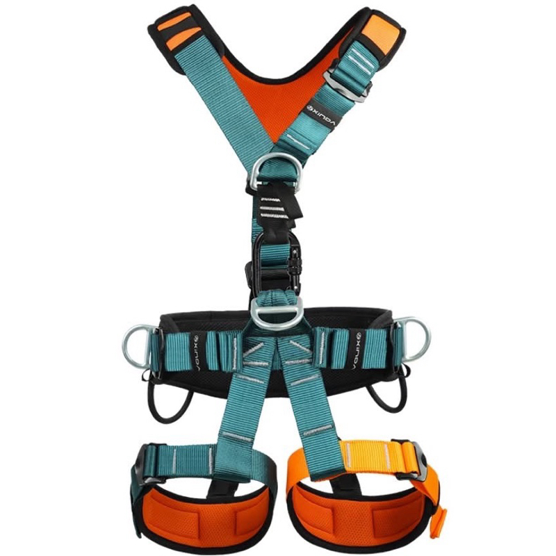 เข็มขัดเซฟตี้แบบเต็มตัว Full Body Harness 5 D-ring ยี่ห้อ : Xinda XD-9583 สีเขียว
