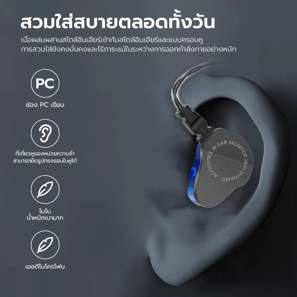 หูฟัง SGT Earphones Wired  หูฟังมีไมค์ เบสหนัก 3.5mm. รองรับ Android สามารถใช้งานร่วมกับสมาร์ทโฟน ของแท้100% thumbnail 5