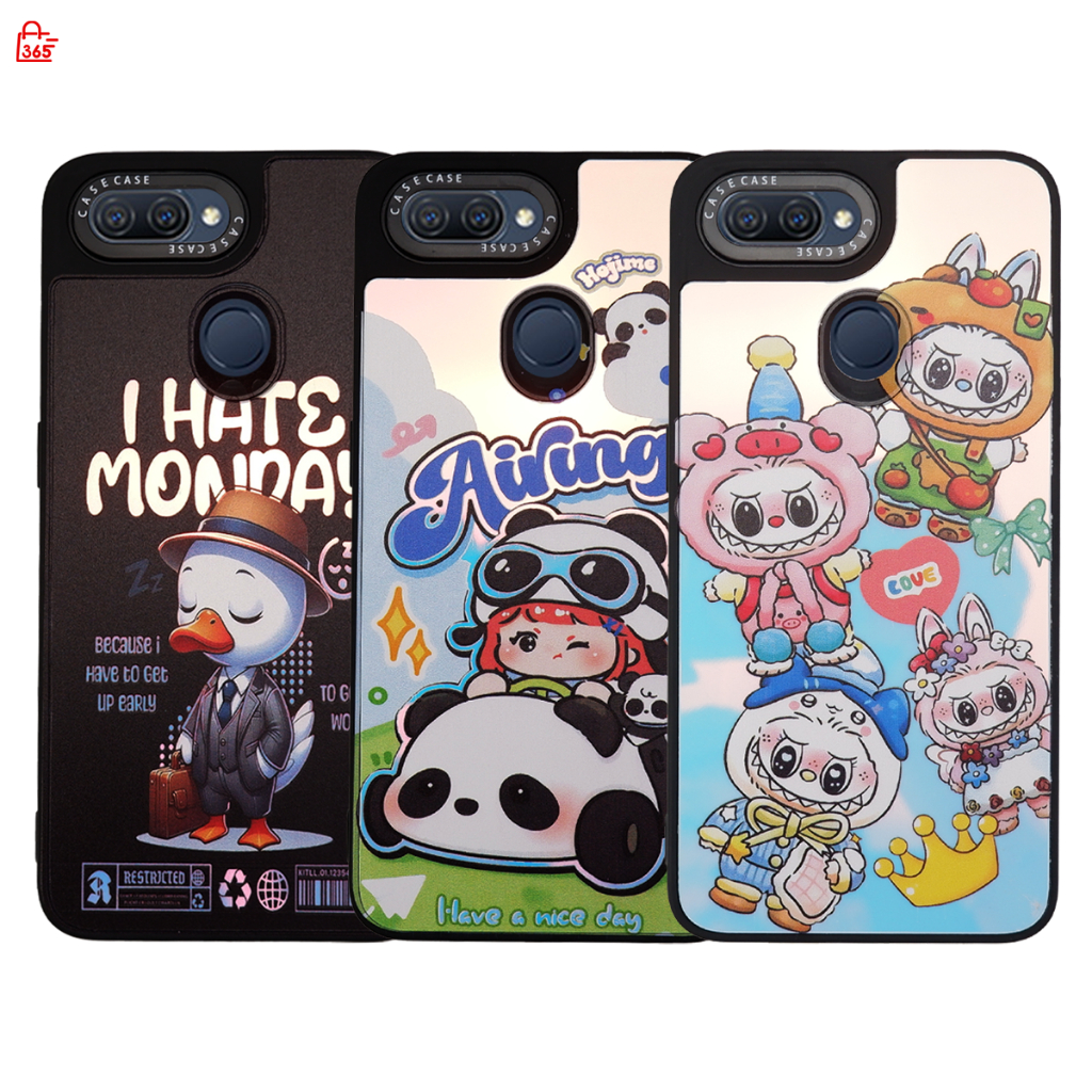 เคส สำหรับ OPPO A5s A12 F9 A7 เคสหลังแข็ง ลายการ์ตูน ขอบนิ่ม
