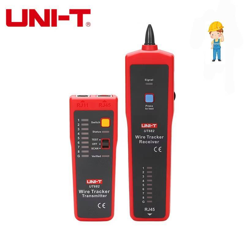UNI-T UT682 เครื่องทดสอบสายเคเบิลเครือข่าย RJ11 RJ45 สําหรับบํารุงรักษาเครือข่าย