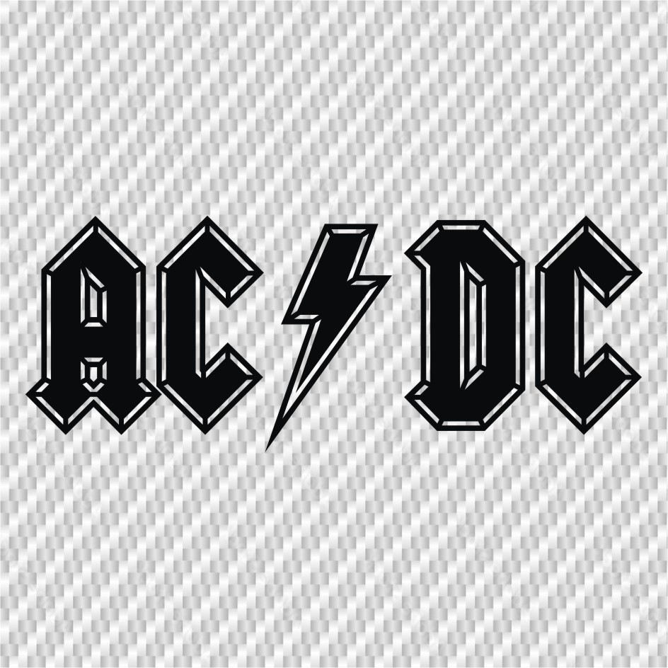 สติกเกอร์ พีวีซี กันน้ำ AC DC ราคาชิ้นละ 19 บาท ขนาด 6 x16 เซ็น ไม่มีพื้นหลัง  มีหลายสีให้เลือก