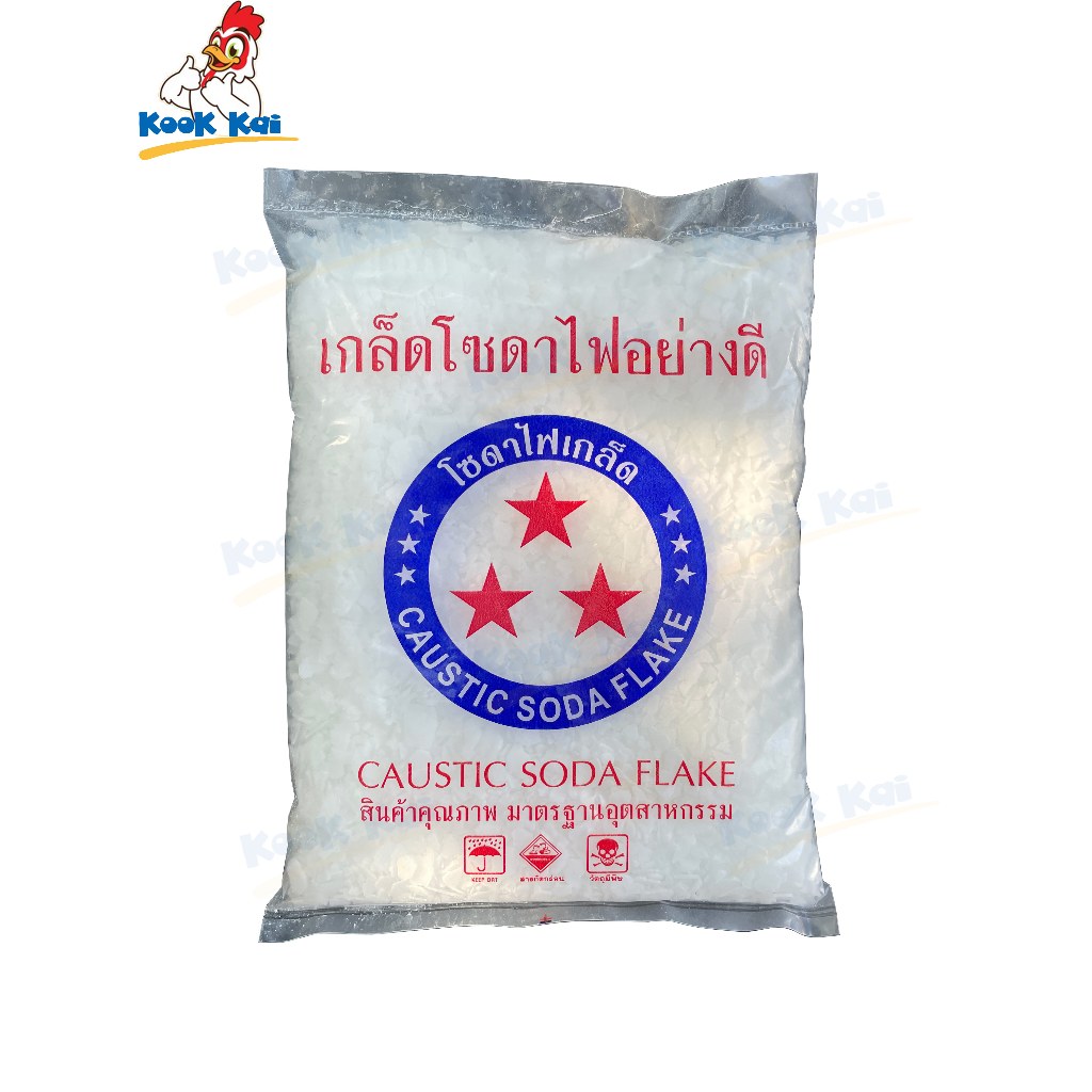 โซดาไฟ ตราดาว ขนาด 800กรัม โซดาไฟเกล็ด โซดาไฟผง แก้ปัญหาส้วมตัน ท่อตัน ขจัดท่อตัน ขจัดสิ่งอุดตัน ไขมันอุดตัน ล้างท่อตัน